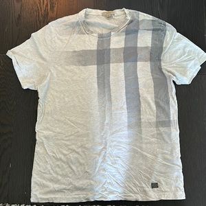 Burberry T-shirt, white and grey, size medium men, mint condition